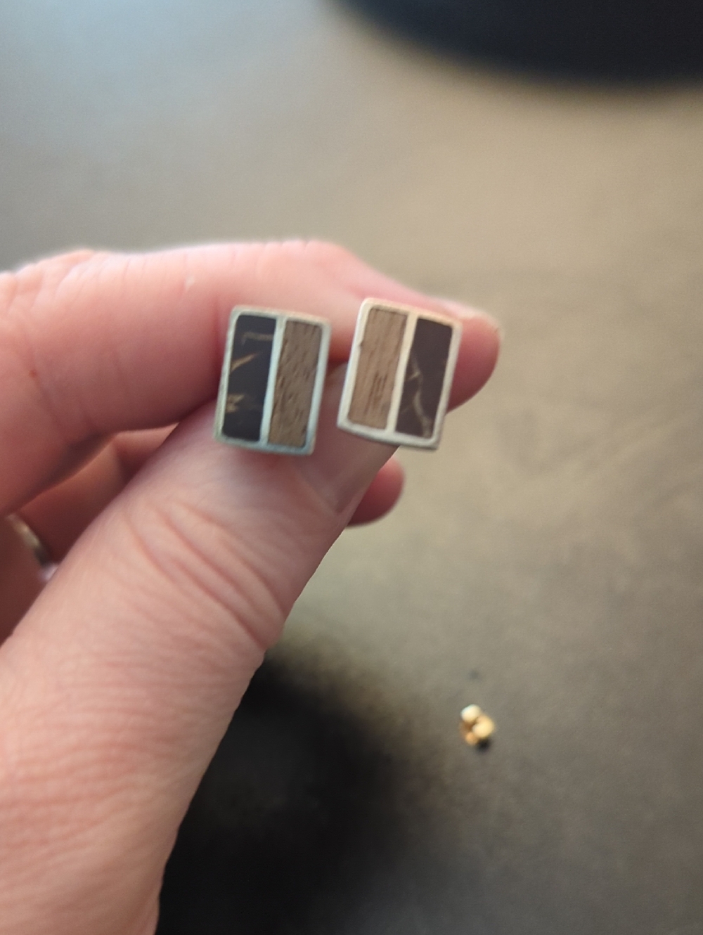 00s Sterling Silver, Coconut and Bamboo Studs